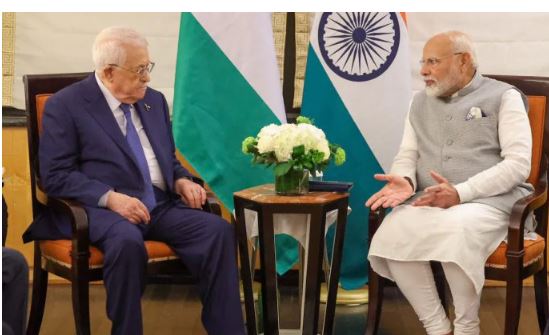 'पीएम मोदी ने फिलिस्तीनी राष्ट्रपति अब्बास से की मुलाकात; गाजा में मानवीय स्थिति पर गहरी चिंता व्यक्त की | '